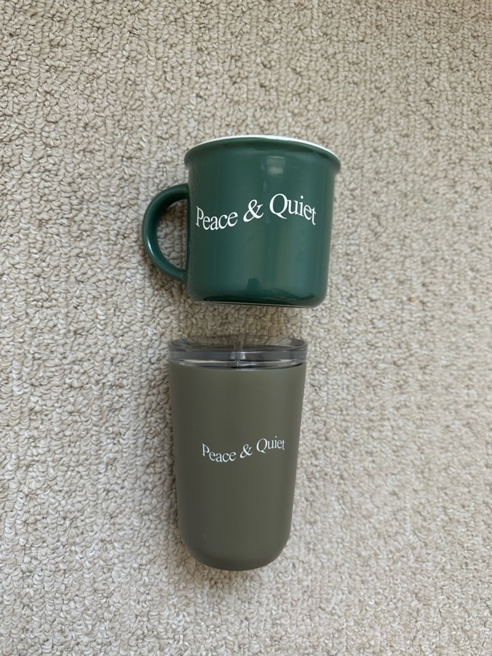 Museum of Peace & Quiet Green Mug and Olive Tumbler Set